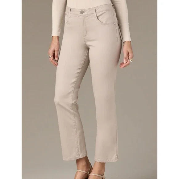 Wit & Wisdom HIGH RISE MICRO SLIT HEM STRAIGHT LEG PANTS SIze 14 - Picture 3 of 9